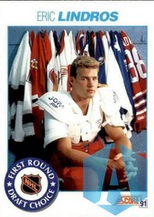 1991 Score Eric Lindros First Round Draft Choice Rookie RC #329